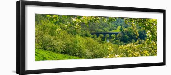 View of Monsal Viaduct in Monsal Dale, Peak District National Park, Derbyshire, England-Frank Fell-Framed Photographic Print