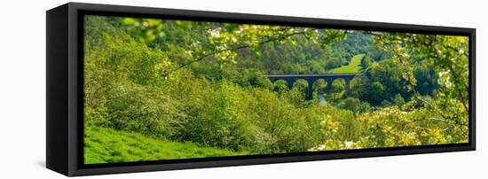 View of Monsal Viaduct in Monsal Dale, Peak District National Park, Derbyshire, England-Frank Fell-Framed Premier Image Canvas