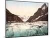 View of Mont Blanc: La Mer De Glace. Photochrome V. 1890.-Unknown Artist-Mounted Giclee Print