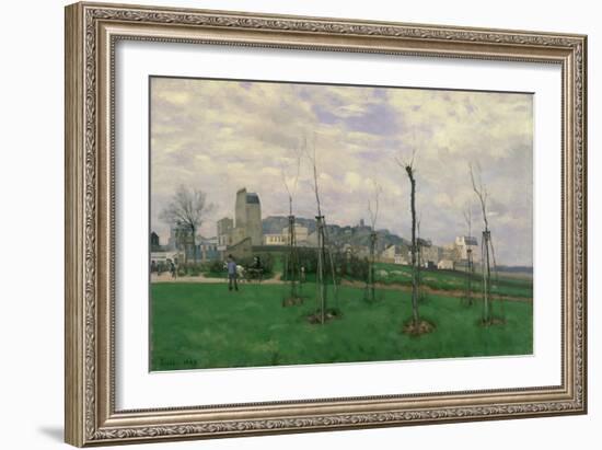 View of Montmartre from the Cité Des Fleurs, 1869-Alfred Sisley-Framed Giclee Print