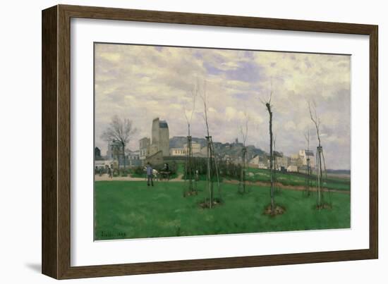 View of Montmartre from the Cité Des Fleurs, 1869-Alfred Sisley-Framed Giclee Print