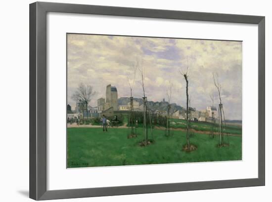 View of Montmartre from the Cité Des Fleurs, 1869-Alfred Sisley-Framed Giclee Print