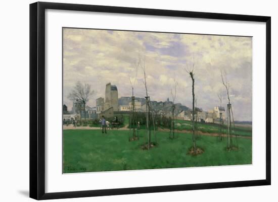 View of Montmartre from the Cité Des Fleurs, 1869-Alfred Sisley-Framed Giclee Print