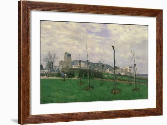 View of Montmartre from the Cité Des Fleurs, 1869-Alfred Sisley-Framed Giclee Print