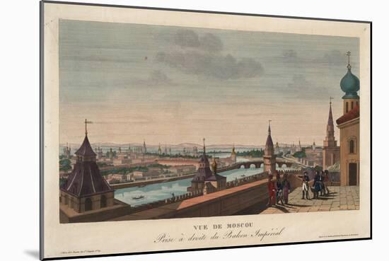 View of Moscow, Taken from the Balcony of the Imperial Palace, 1812-Henri Courvoisier-Voisin-Mounted Giclee Print