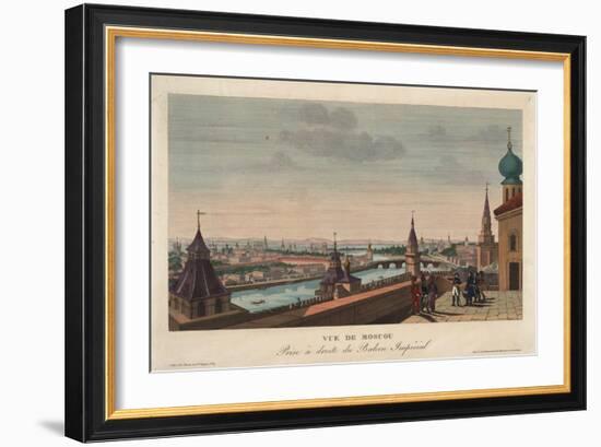 View of Moscow, Taken from the Balcony of the Imperial Palace, 1812-Henri Courvoisier-Voisin-Framed Giclee Print