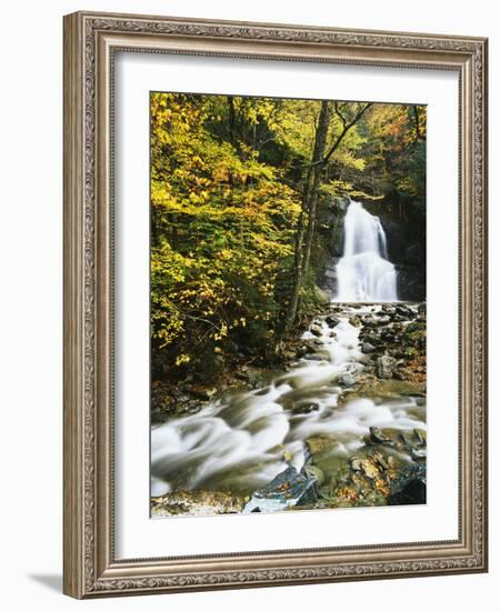 View of Moss Glen Falls in Autumn, Granville, Vermont, USA-Adam Jones-Framed Photographic Print