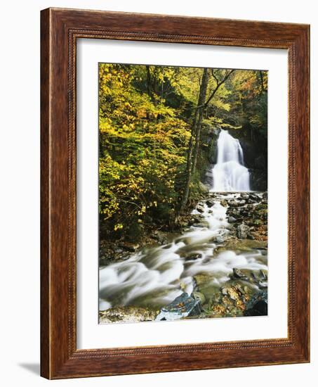 View of Moss Glen Falls in Autumn, Granville, Vermont, USA-Adam Jones-Framed Photographic Print