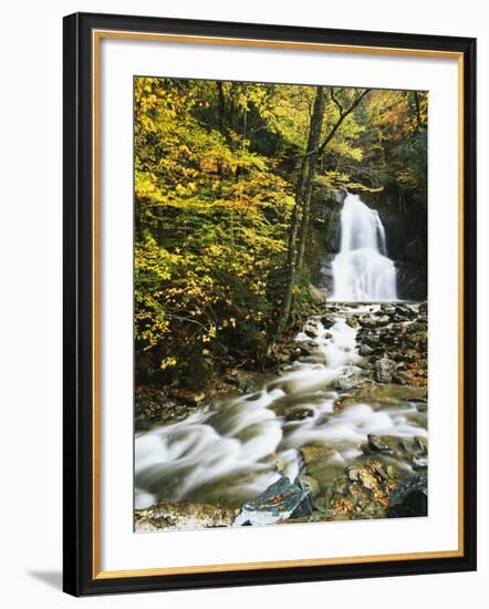 View of Moss Glen Falls in Autumn, Granville, Vermont, USA-Adam Jones-Framed Photographic Print