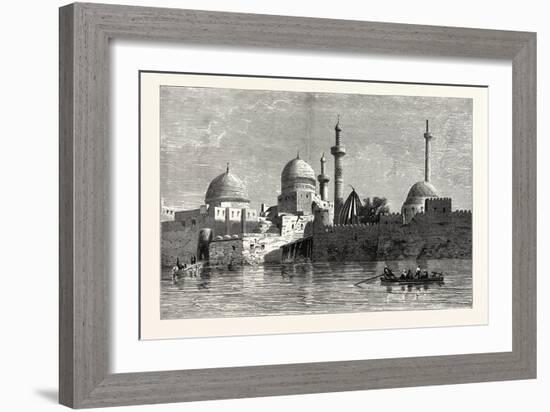 View of Mosul (From the Tigris). Baghdad, the Capital of Iraq, Stands on the Banks of the Tigris-null-Framed Giclee Print