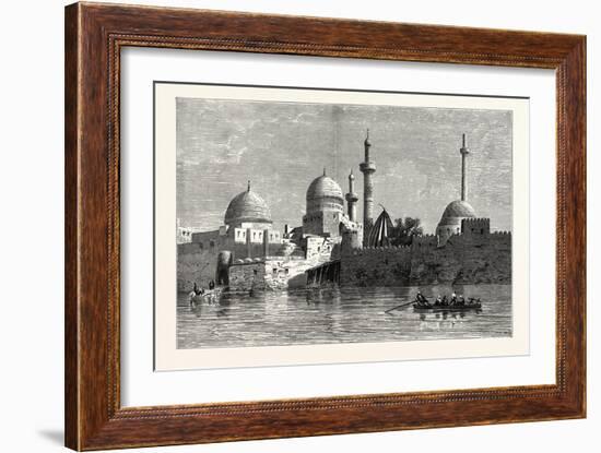 View of Mosul (From the Tigris). Baghdad, the Capital of Iraq, Stands on the Banks of the Tigris-null-Framed Giclee Print