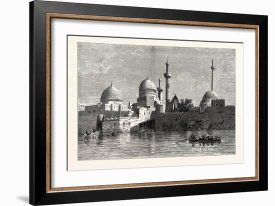 View of Mosul (From the Tigris). Baghdad, the Capital of Iraq, Stands on the Banks of the Tigris-null-Framed Giclee Print