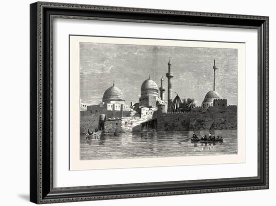 View of Mosul (From the Tigris). Baghdad, the Capital of Iraq, Stands on the Banks of the Tigris-null-Framed Giclee Print