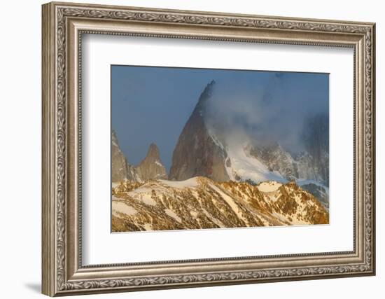 View of Mount Fitzroy Near El Chalten at Sunrise, Patagonia, Argentina, South America-Michael Runkel-Framed Photographic Print
