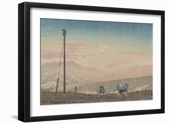 View of Mount Fuji from Hakone Mountains, Sketched at 3 A.M. in Early January, 1881-Kobayashi Kiyochika-Framed Giclee Print