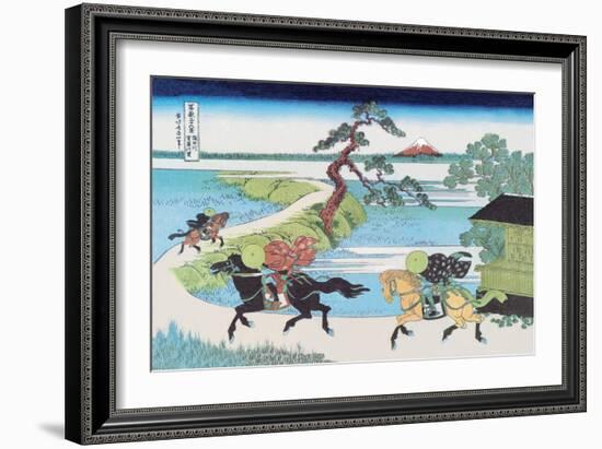 View of Mount Fuji from Horseback-Katsushika Hokusai-Framed Art Print