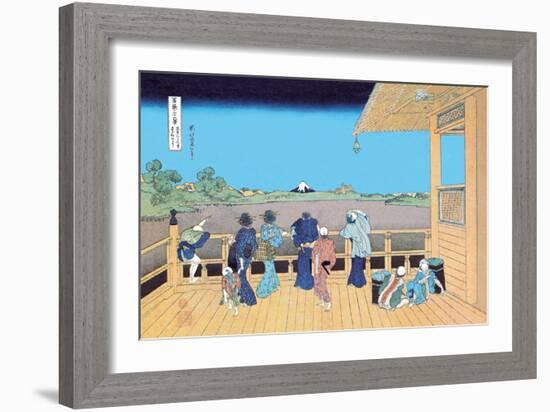 View of Mount Fuji from the Porch-Katsushika Hokusai-Framed Art Print