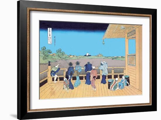 View of Mount Fuji from the Porch-Katsushika Hokusai-Framed Art Print