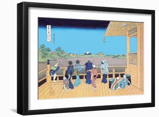 View of Mount Fuji from the Porch-Katsushika Hokusai-Framed Art Print