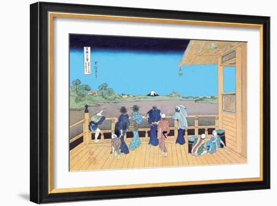 View of Mount Fuji from the Porch-Katsushika Hokusai-Framed Art Print