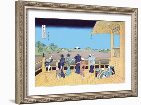 View of Mount Fuji from the Porch-Katsushika Hokusai-Framed Art Print