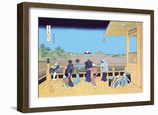 View of Mount Fuji from the Porch-Katsushika Hokusai-Framed Art Print