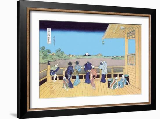 View of Mount Fuji from the Porch-Katsushika Hokusai-Framed Art Print