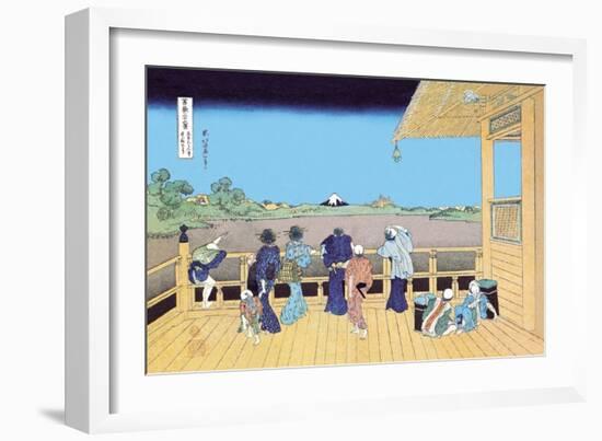 View of Mount Fuji from the Porch-Katsushika Hokusai-Framed Art Print