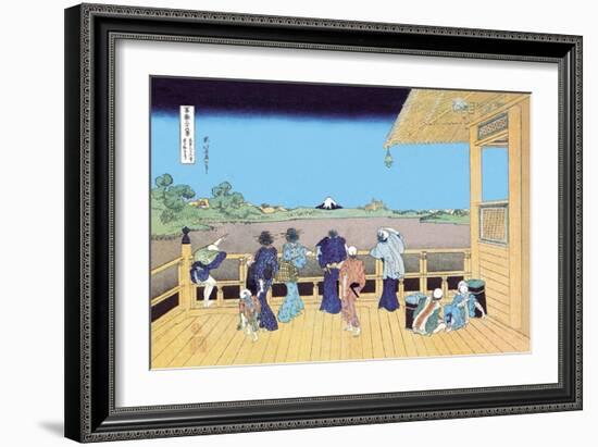 View of Mount Fuji from the Porch-Katsushika Hokusai-Framed Art Print