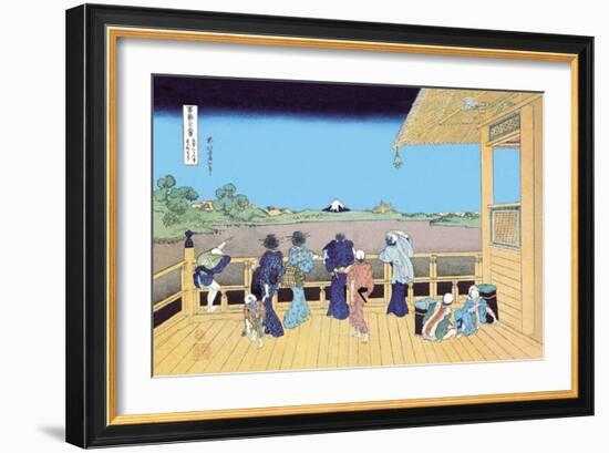 View of Mount Fuji from the Porch-Katsushika Hokusai-Framed Art Print