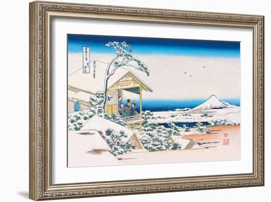 View of Mount Fuji in Winter-Katsushika Hokusai-Framed Art Print