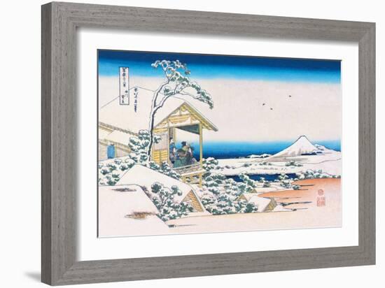 View of Mount Fuji in Winter-Katsushika Hokusai-Framed Art Print