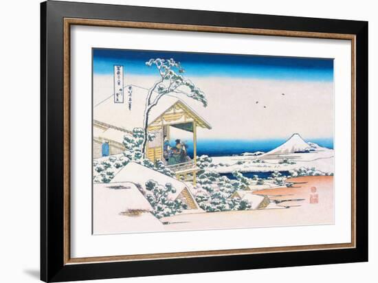 View of Mount Fuji in Winter-Katsushika Hokusai-Framed Art Print