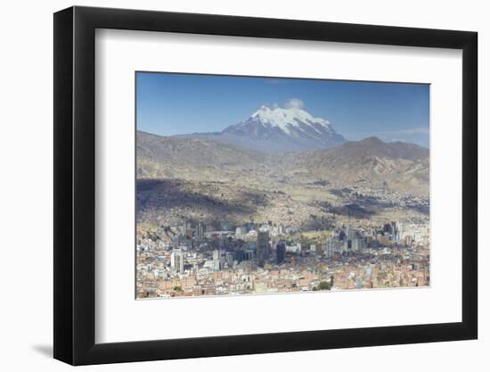 View of Mount Illamani and La Paz, Bolivia, South America-Ian Trower-Framed Photographic Print