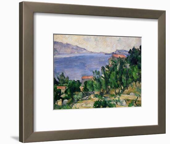 View of Mount Mareseilleveyre and the Isle of Maire, circa 1882-85-Paul C?zanne-Framed Premium Giclee Print