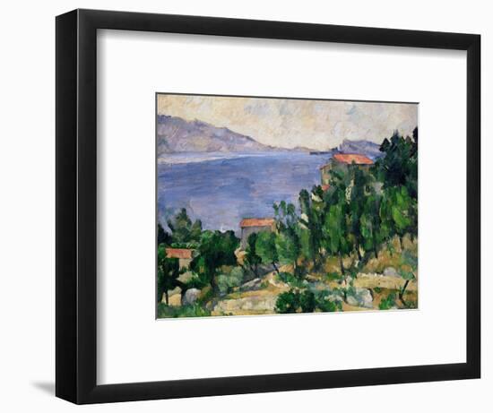 View of Mount Mareseilleveyre and the Isle of Maire, circa 1882-85-Paul C?zanne-Framed Premium Giclee Print