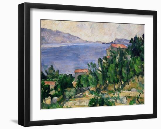 View of Mount Mareseilleveyre and the Isle of Maire, circa 1882-85-Paul C?zanne-Framed Giclee Print