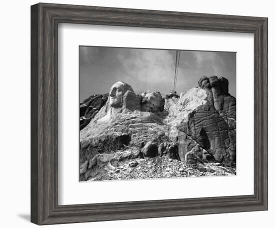 View of Mount Rushmore in Progress-Bettmann-Framed Giclee Print