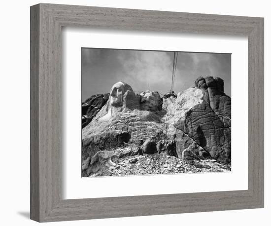 View of Mount Rushmore in Progress-Bettmann-Framed Giclee Print