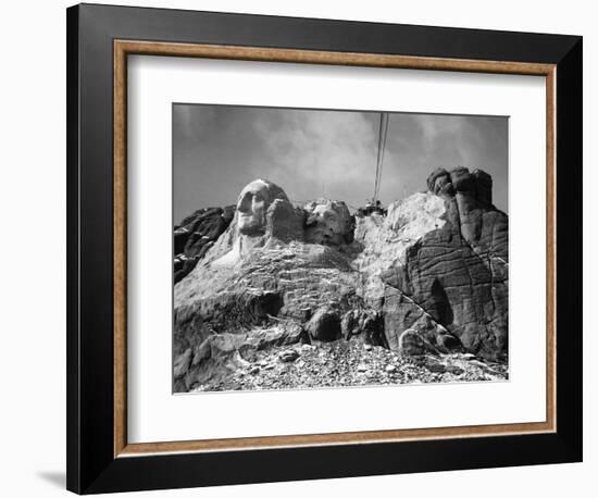 View of Mount Rushmore in Progress-Bettmann-Framed Giclee Print