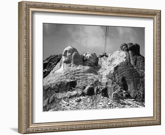 View of Mount Rushmore in Progress-Bettmann-Framed Giclee Print