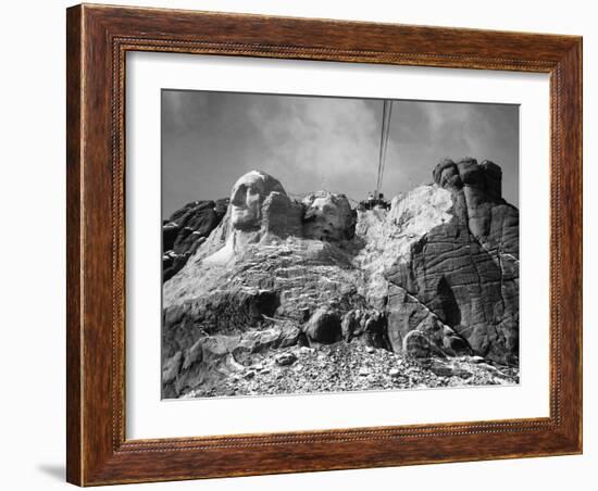 View of Mount Rushmore in Progress-Bettmann-Framed Giclee Print