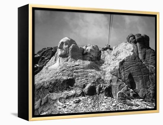 View of Mount Rushmore in Progress-Bettmann-Framed Premier Image Canvas