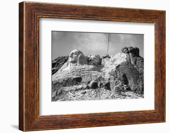 View of Mount Rushmore in Progress-Bettmann-Framed Photographic Print