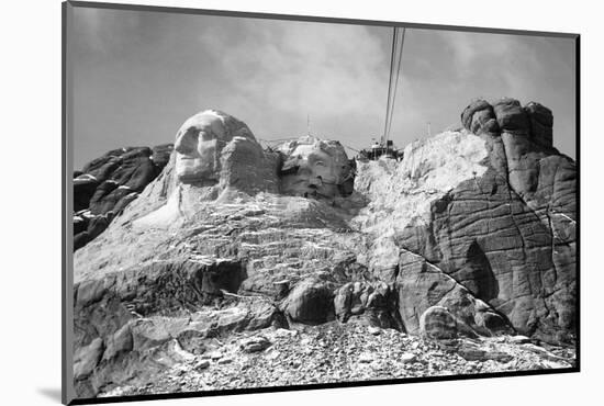 View of Mount Rushmore in Progress-Bettmann-Mounted Photographic Print