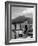 View of Mount Vesuvius from the Town of Torre Annunciata with Men Tending to Drying Pasta-Alfred Eisenstaedt-Framed Photographic Print