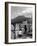 View of Mount Vesuvius from the Town of Torre Annunciata with Men Tending to Drying Pasta-Alfred Eisenstaedt-Framed Photographic Print