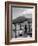 View of Mount Vesuvius from the Town of Torre Annunciata with Men Tending to Drying Pasta-Alfred Eisenstaedt-Framed Photographic Print