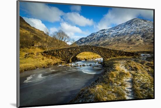 View of mountains and Cattle Bridge in winter-Frank Fell-Mounted Photographic Print