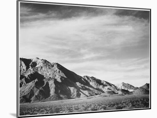 View Of Mountains "Near Death Valley" California 1933-1942-Ansel Adams-Mounted Art Print